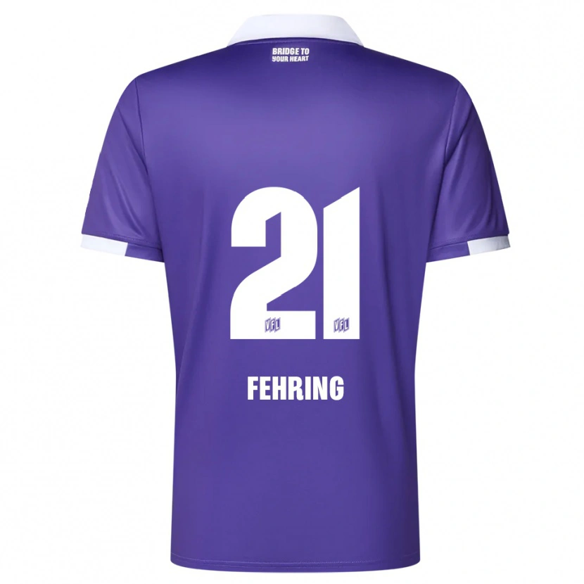 Danxen Kinder Ole Fehring #21 Lila Weiß Heimtrikot Trikot 2025/26 T-Shirt
