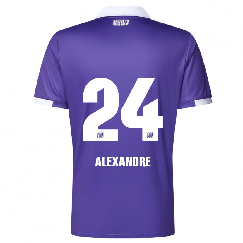 Danxen Kinder Tyron Alexandre #24 Lila Weiß Heimtrikot Trikot 2025/26 T-Shirt