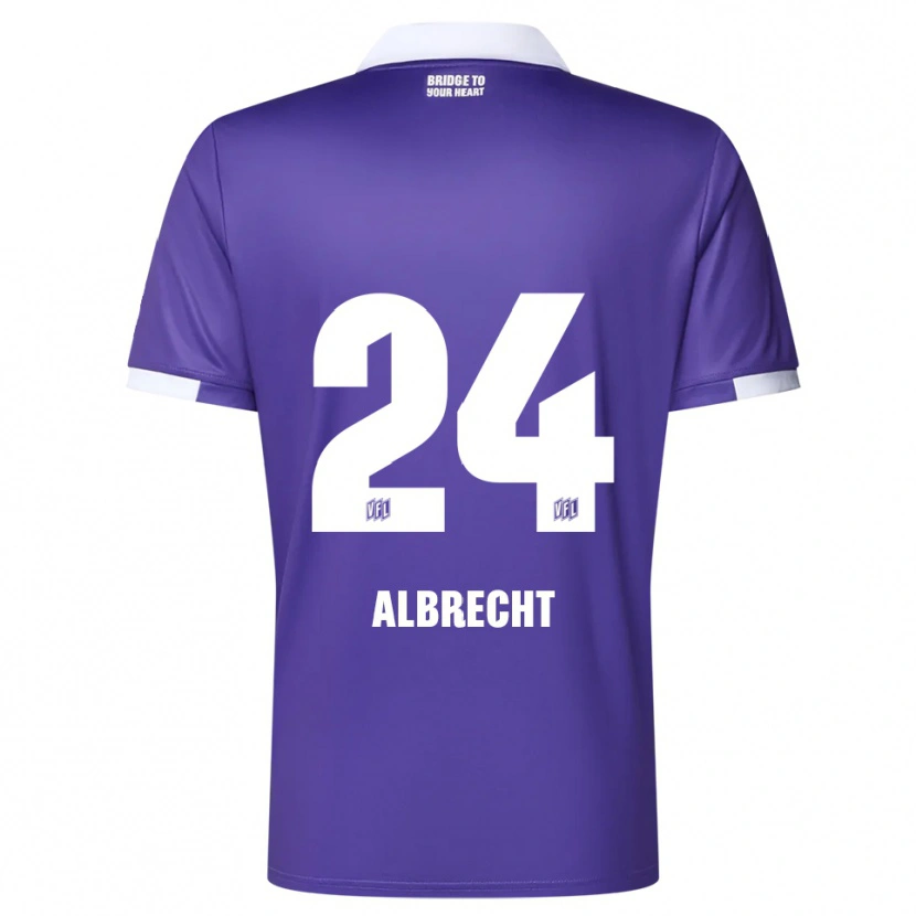 Danxen Kinder Fabian Albrecht #24 Lila Weiß Heimtrikot Trikot 2025/26 T-Shirt