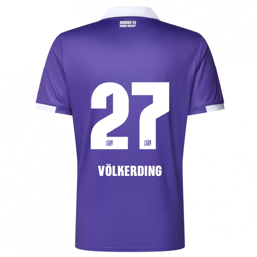 Danxen Kinder Jakob Völkerding #27 Lila Weiß Heimtrikot Trikot 2025/26 T-Shirt
