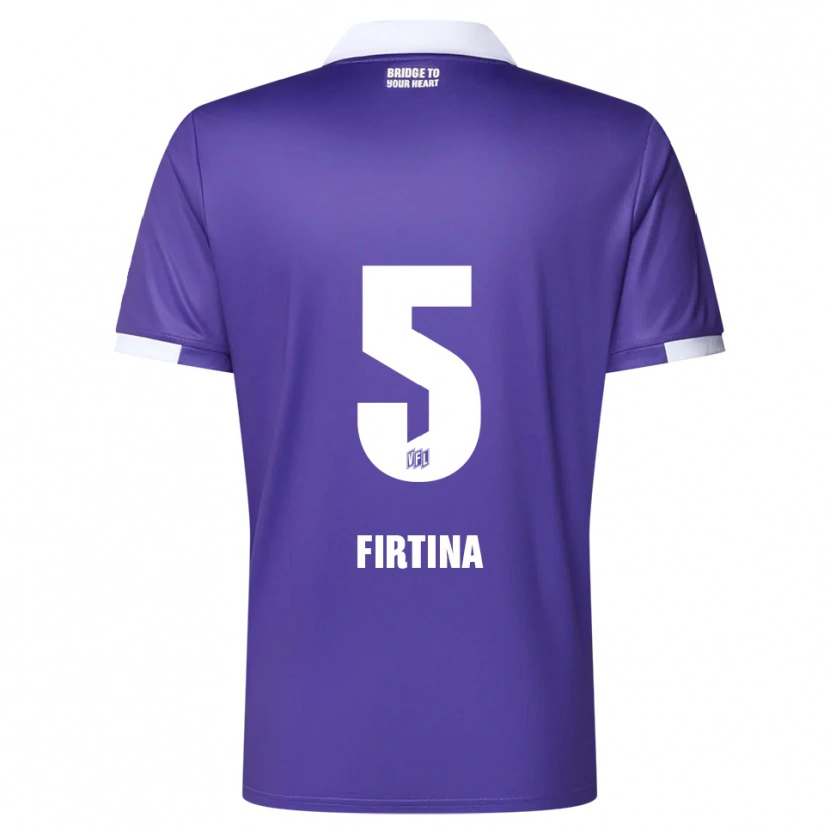 Danxen Kinder Taha Firtina #5 Lila Weiß Heimtrikot Trikot 2025/26 T-Shirt