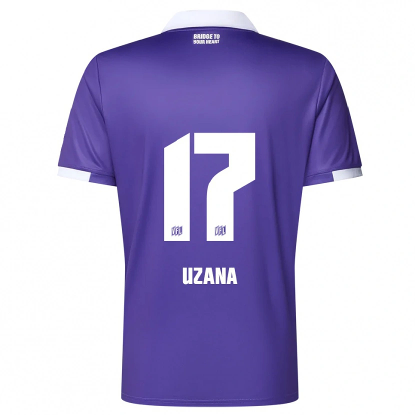 Danxen Kinder Sebastian Uzana #17 Lila Weiß Heimtrikot Trikot 2025/26 T-Shirt