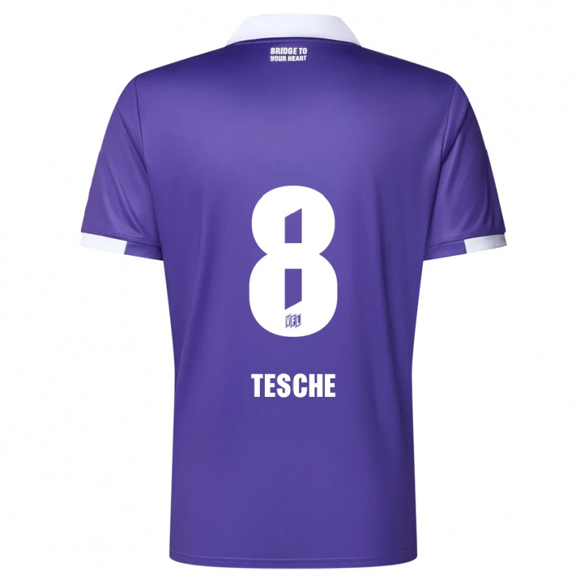 Danxen Kinder Robert Tesche #8 Lila Weiß Heimtrikot Trikot 2025/26 T-Shirt