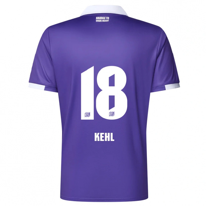 Danxen Kinder Lars Kehl #18 Lila Weiß Heimtrikot Trikot 2025/26 T-Shirt