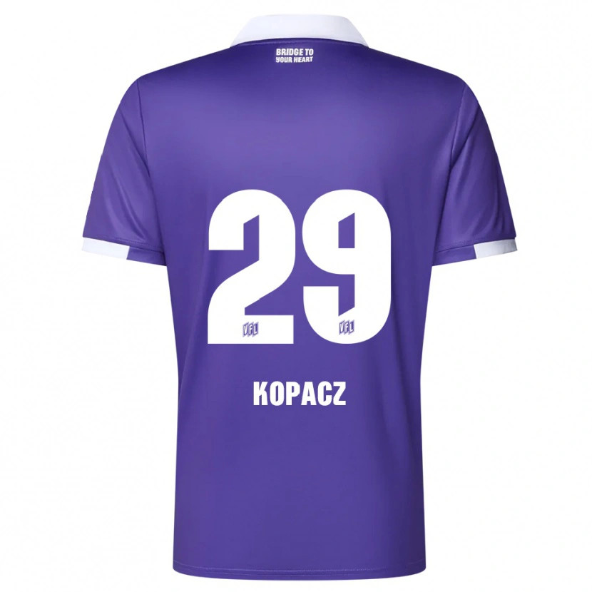 Danxen Kinder David Kopacz #29 Lila Weiß Heimtrikot Trikot 2025/26 T-Shirt