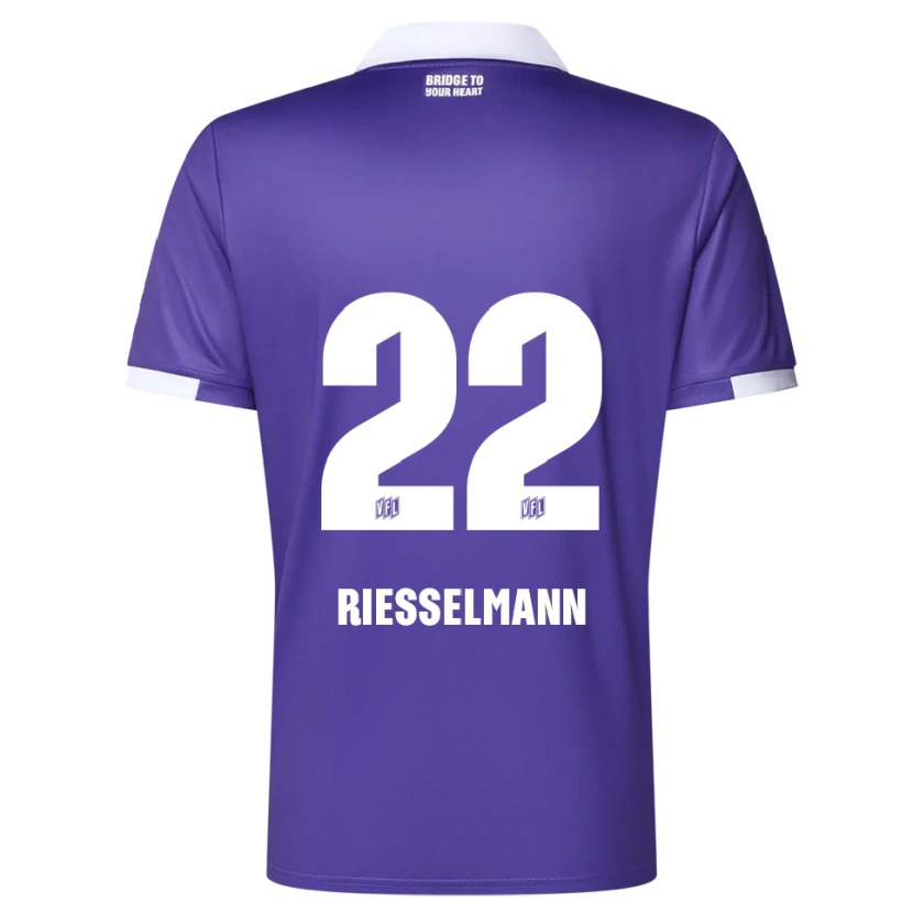 Danxen Kinder Bernd Riesselmann #22 Lila Weiß Heimtrikot Trikot 2025/26 T-Shirt