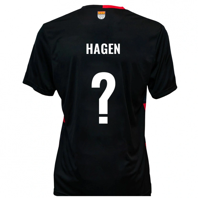 Danxen Kinder Jacqueline Katharina Hagen #0 Schwarz Rot Heimtrikot Trikot 2025/26 T-Shirt