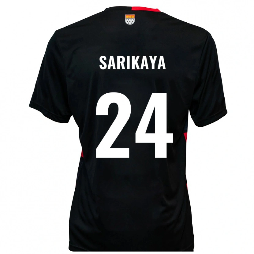 Danxen Kinder Ege Sarikaya #24 Schwarz Rot Heimtrikot Trikot 2025/26 T-Shirt