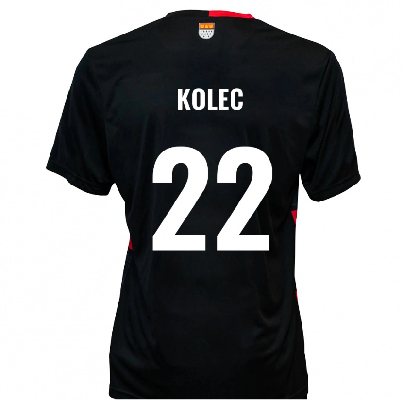 Danxen Kinder Paul Kolec #22 Schwarz Rot Heimtrikot Trikot 2025/26 T-Shirt