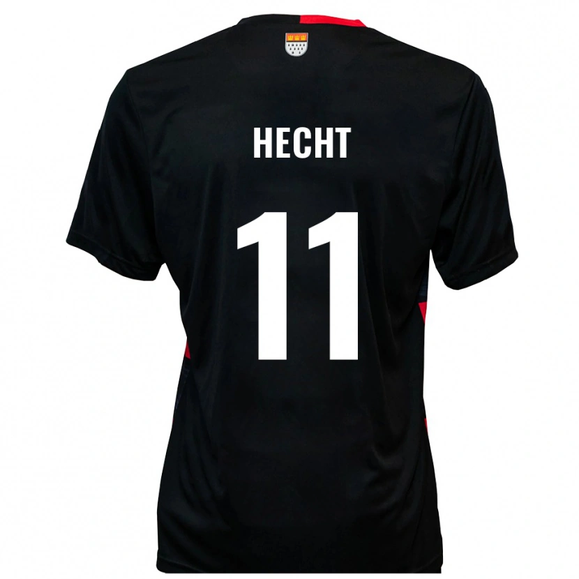 Danxen Kinder Leon Hecht #11 Schwarz Rot Heimtrikot Trikot 2025/26 T-Shirt