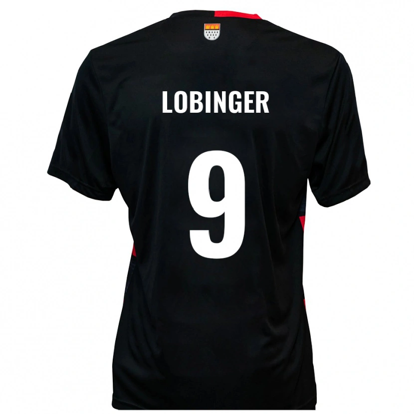 Danxen Kinder Lex-Tyger Lobinger #9 Schwarz Rot Heimtrikot Trikot 2025/26 T-Shirt