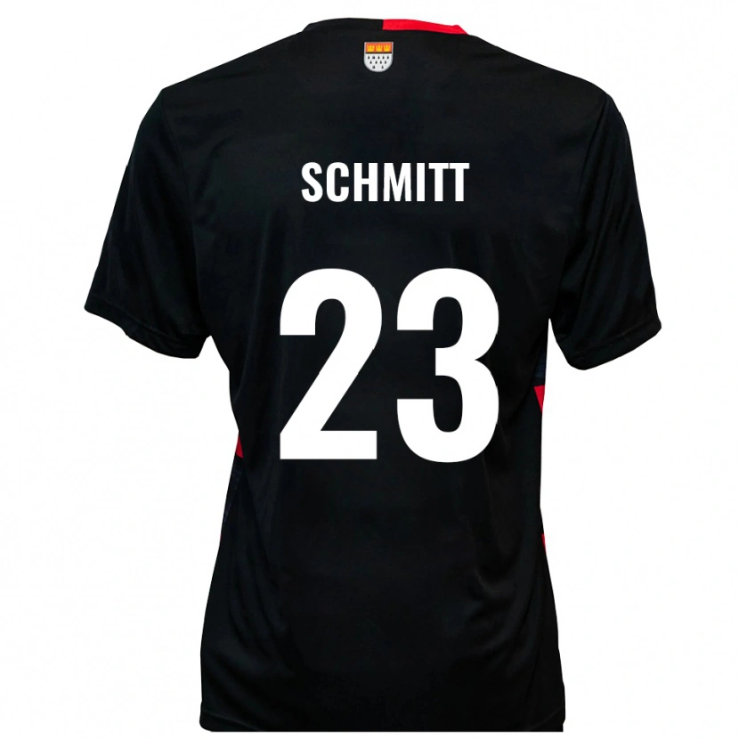Danxen Kinder Bruno Schmitt #23 Schwarz Rot Heimtrikot Trikot 2025/26 T-Shirt