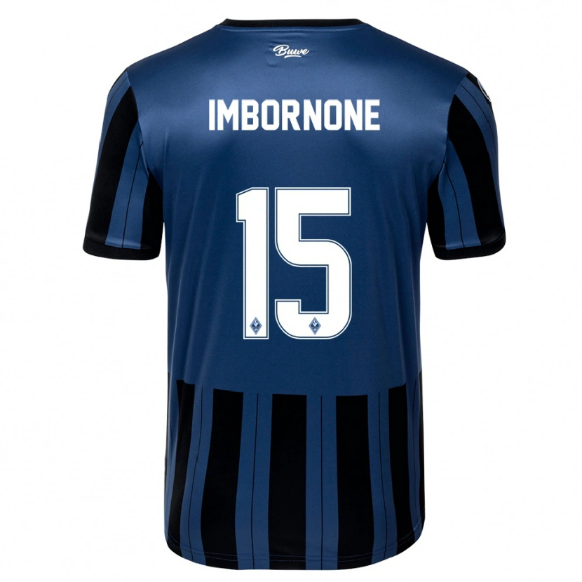 Danxen Kinder Fabio Imbornone #15 Blau Grau Schwarz Heimtrikot Trikot 2025/26 T-Shirt