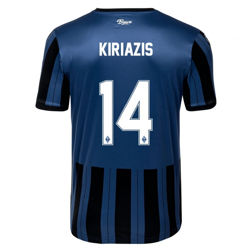 Danxen Kinder Pavlos Kiriazis #14 Blau Grau Schwarz Heimtrikot Trikot 2025/26 T-Shirt