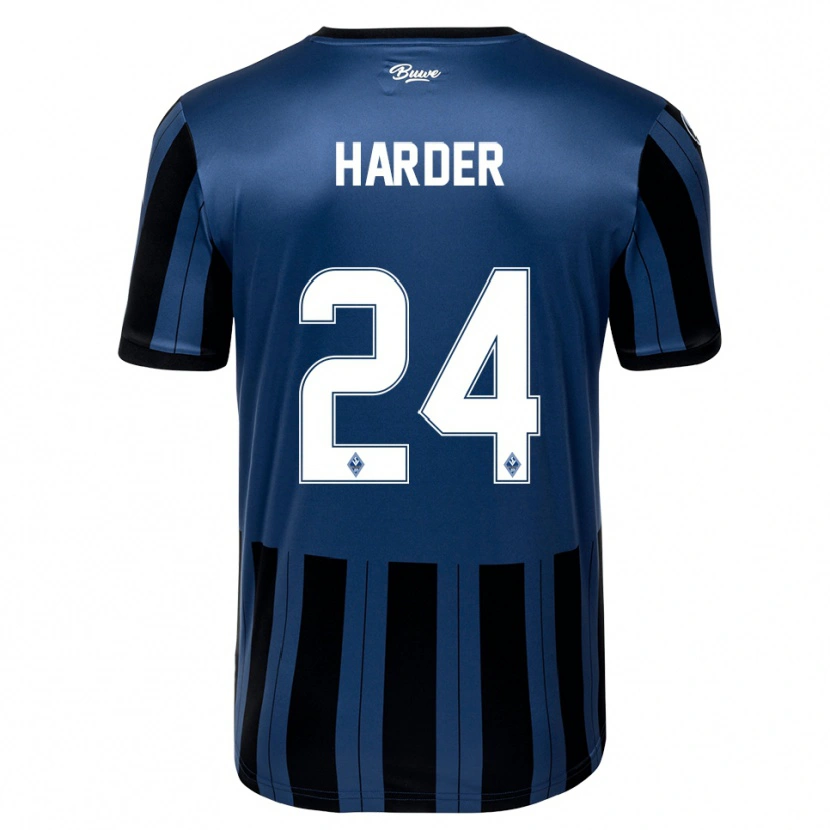 Danxen Kinder Constantin Harder #24 Blau Grau Schwarz Heimtrikot Trikot 2025/26 T-Shirt