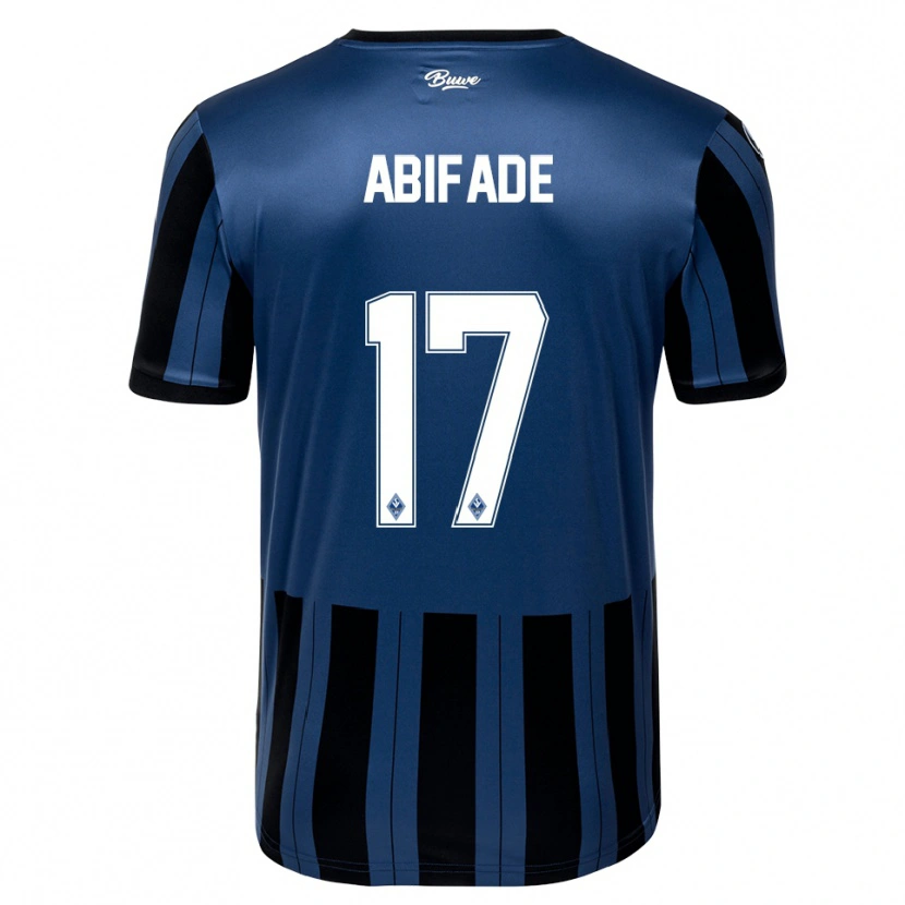 Danxen Kinder Samuel Abifade #17 Blau Grau Schwarz Heimtrikot Trikot 2025/26 T-Shirt
