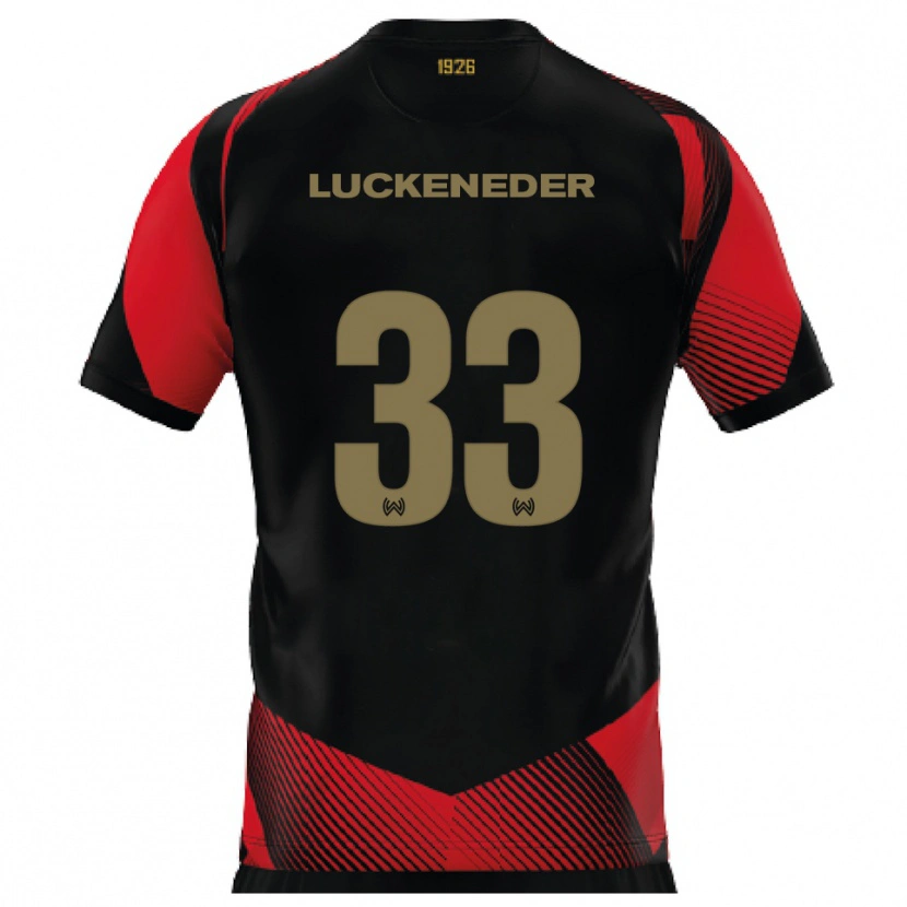 Danxen Kinder Felix Luckeneder #33 Schwarz Rot Heimtrikot Trikot 2025/26 T-Shirt