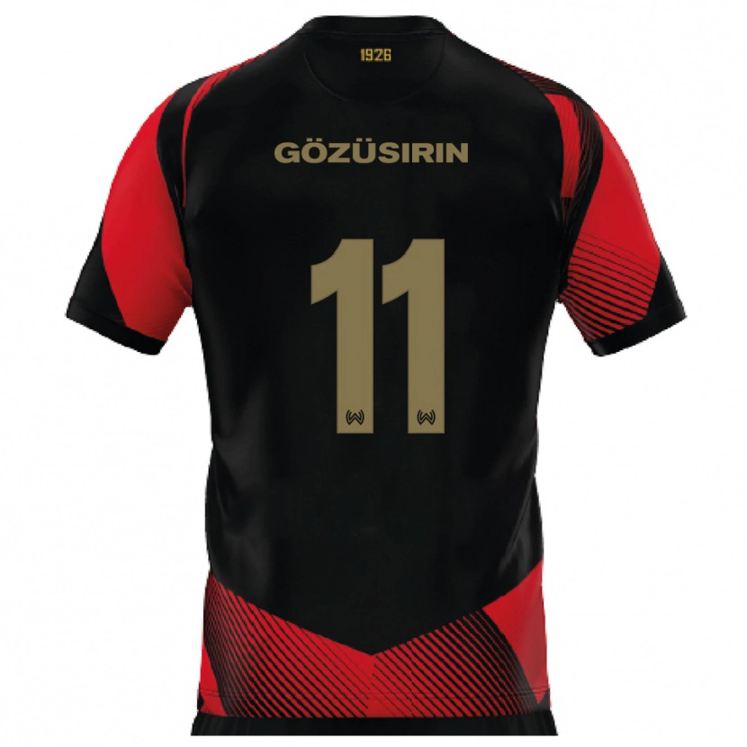 Danxen Kinder Tarik Gözüsirin #11 Schwarz Rot Heimtrikot Trikot 2025/26 T-Shirt