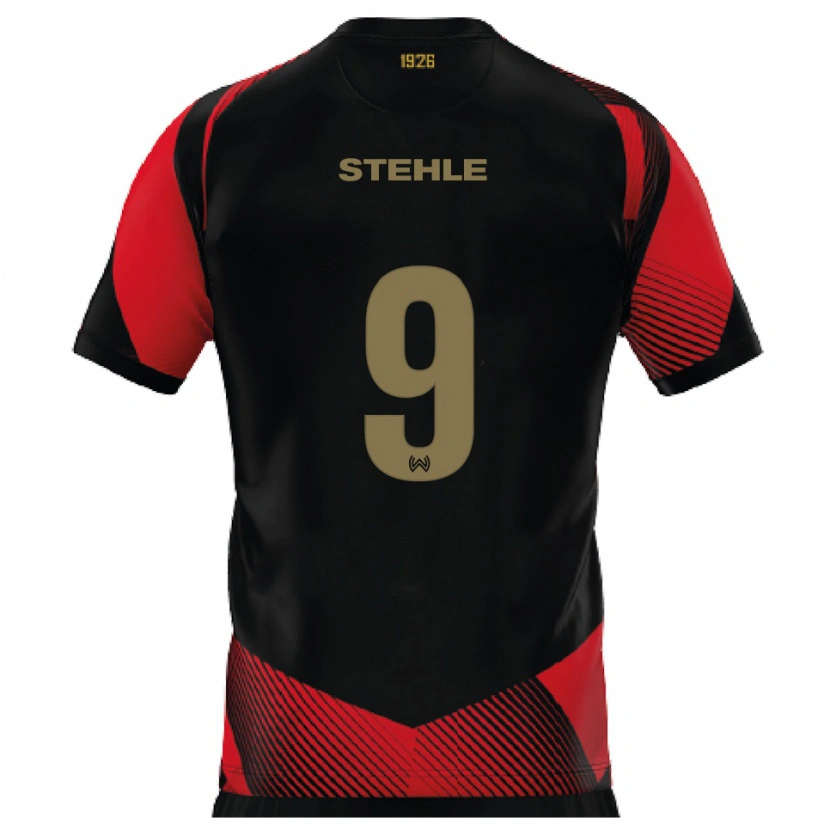 Danxen Kinder Simon Stehle #9 Schwarz Rot Heimtrikot Trikot 2025/26 T-Shirt
