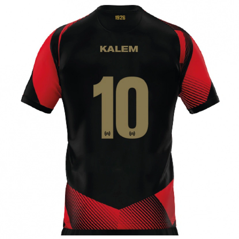 Danxen Kinder Robin Kalem #10 Schwarz Rot Heimtrikot Trikot 2025/26 T-Shirt