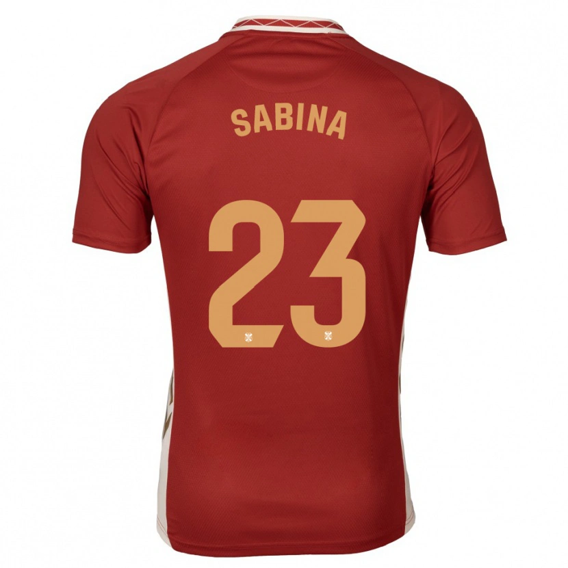 Danxen Kinder Fran Sabina #23 Burgunder Gold Auswärtstrikot Trikot 2025/26 T-Shirt