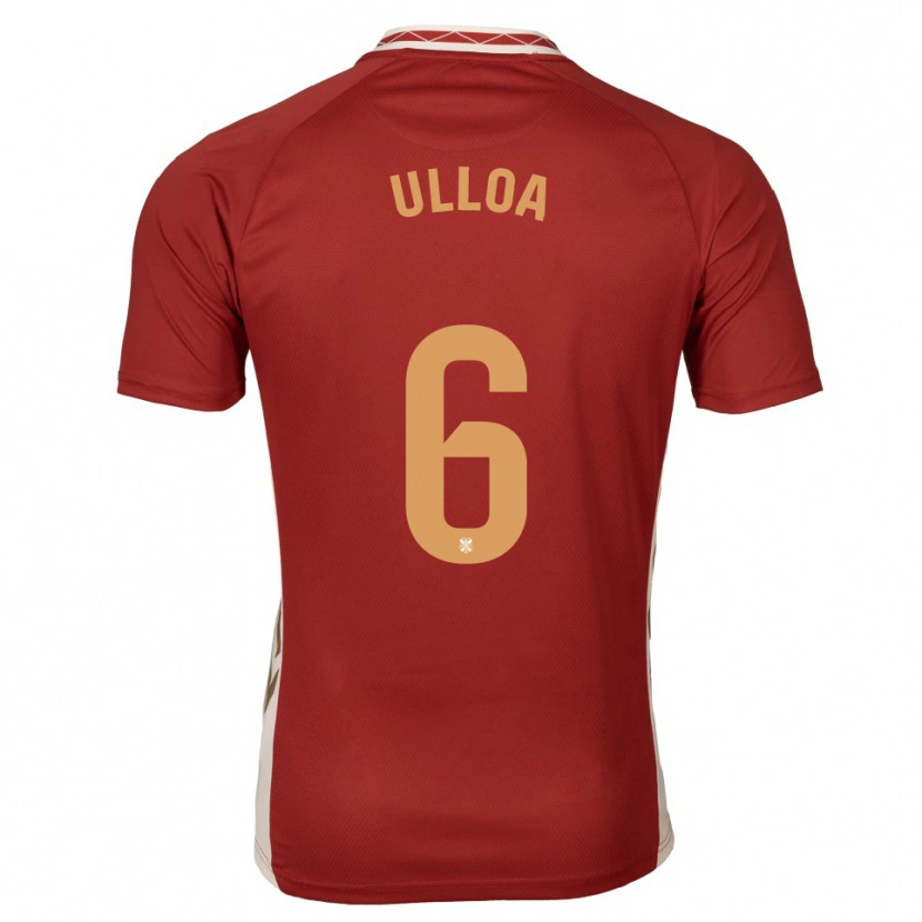 Danxen Kinder Alberto Ulloa #6 Burgunder Gold Auswärtstrikot Trikot 2025/26 T-Shirt