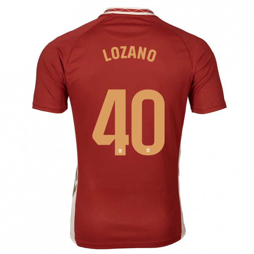 Danxen Kinder Gabriel Lozano #40 Burgunder Gold Auswärtstrikot Trikot 2025/26 T-Shirt