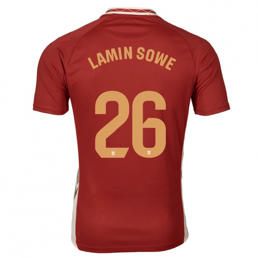 Danxen Kinder Ba Lamin Sowe #26 Burgunder Gold Auswärtstrikot Trikot 2025/26 T-Shirt
