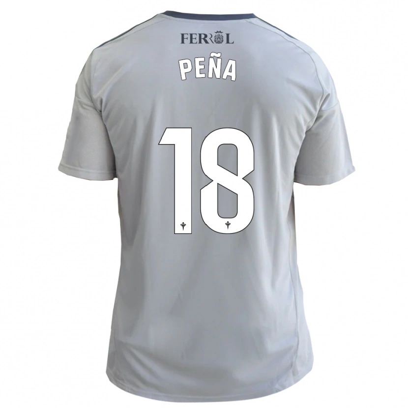 Danxen Kinder Álvaro Peña #18 Grau Silber Auswärtstrikot Trikot 2025/26 T-Shirt