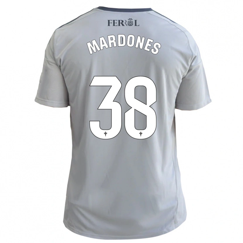 Danxen Kinder Alvaro Mardones #38 Grau Silber Auswärtstrikot Trikot 2025/26 T-Shirt
