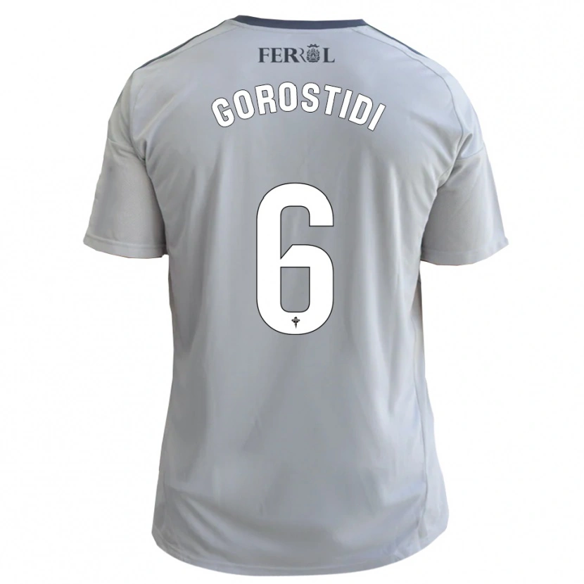 Danxen Kinder Ander Gorostidi #6 Grau Silber Auswärtstrikot Trikot 2025/26 T-Shirt