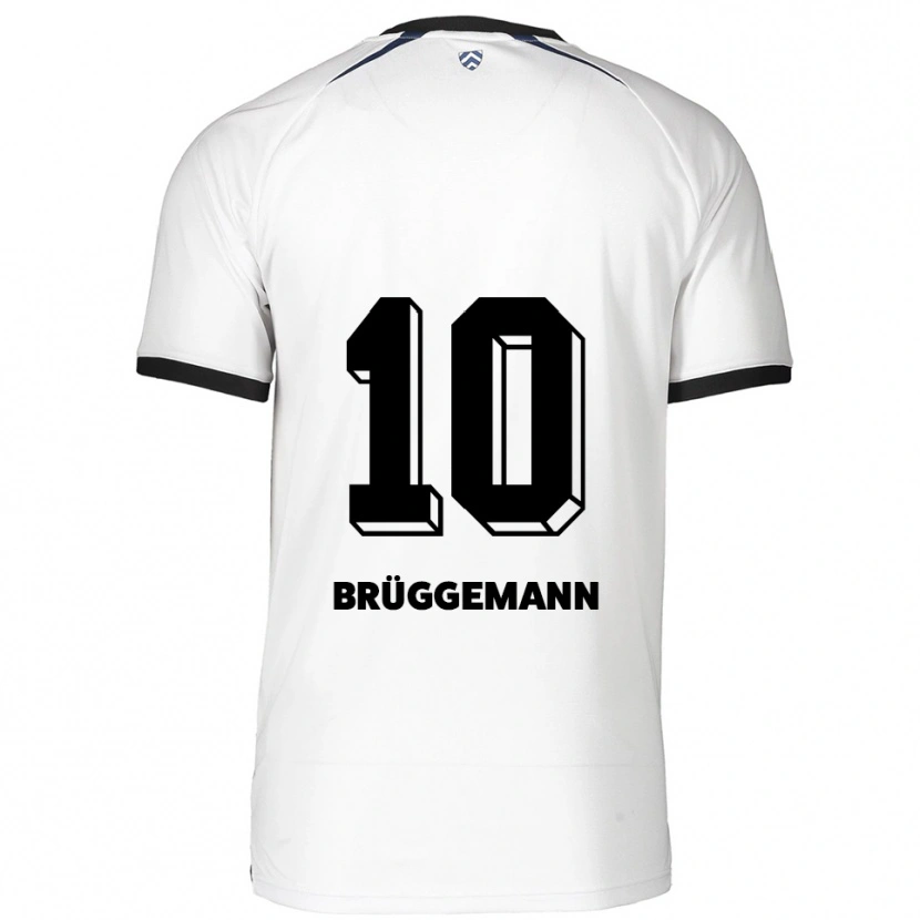 Danxen Kinder Kim Brüggemann #10 Weiß Schwarz Auswärtstrikot Trikot 2025/26 T-Shirt