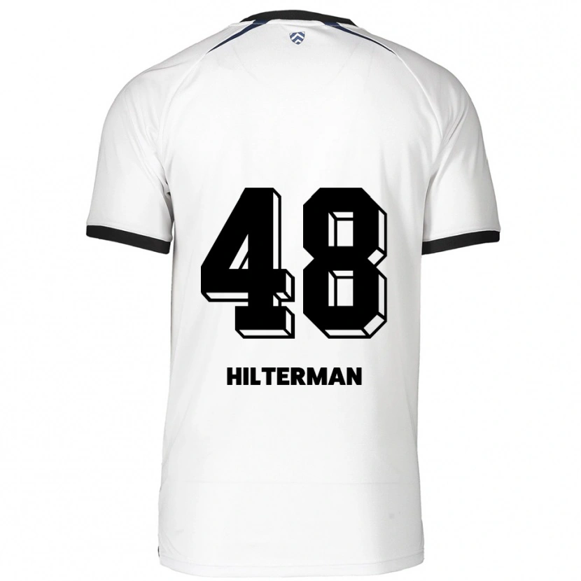 Danxen Kinder Jeredy Hilterman #48 Weiß Schwarz Auswärtstrikot Trikot 2025/26 T-Shirt