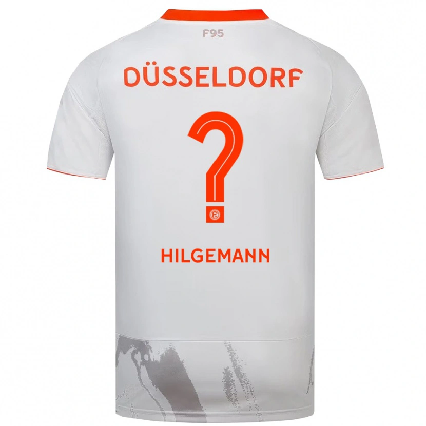 Danxen Kinder Jule Hilgemann #0 Weiß Orange Auswärtstrikot Trikot 2025/26 T-Shirt