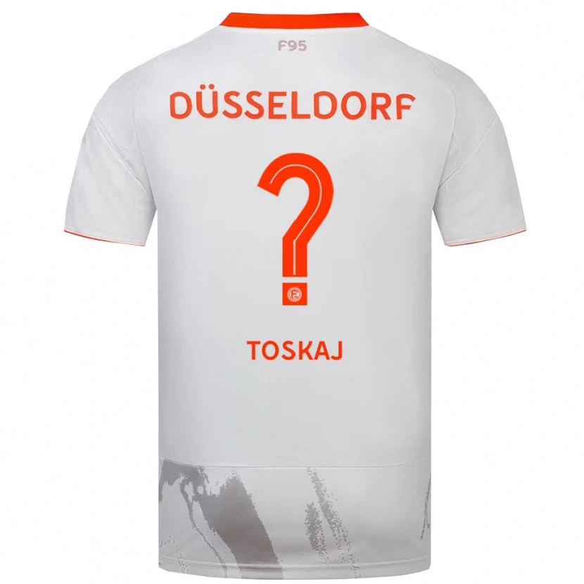 Danxen Kinder Majlinda Toskaj #0 Weiß Orange Auswärtstrikot Trikot 2025/26 T-Shirt
