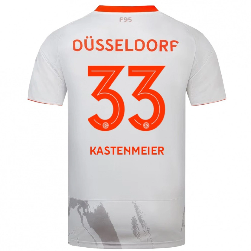 Danxen Kinder Florian Kastenmeier #33 Weiß Orange Auswärtstrikot Trikot 2025/26 T-Shirt
