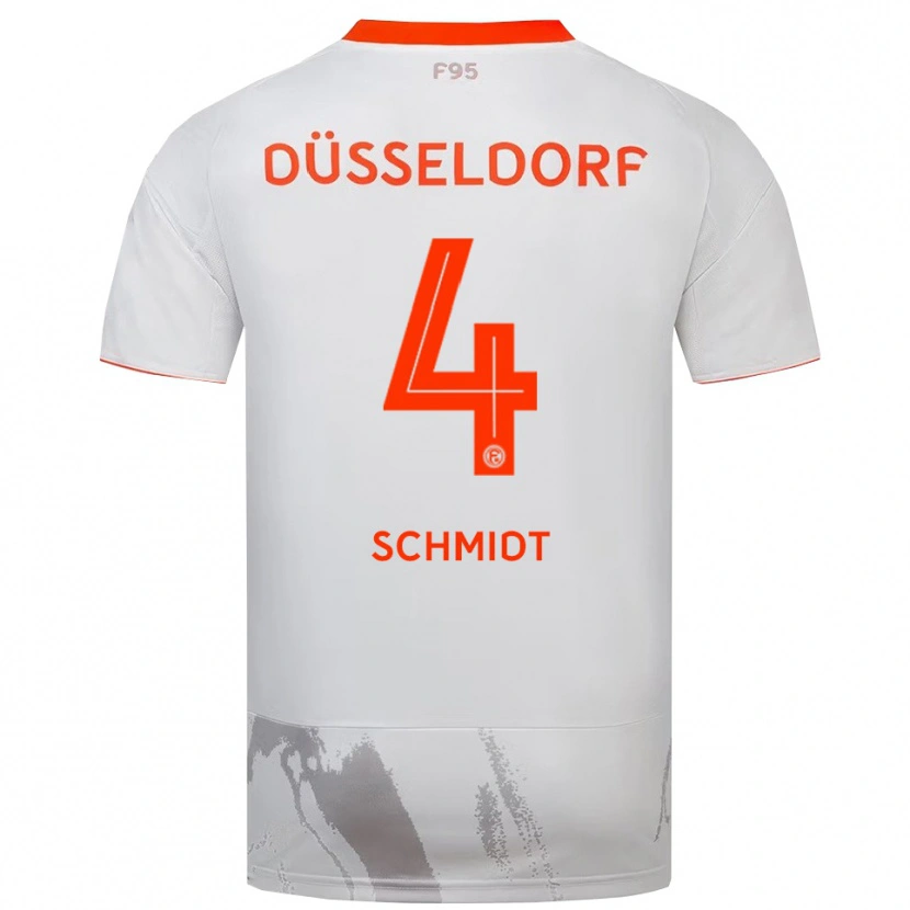 Danxen Kinder Kenneth Schmidt #4 Weiß Orange Auswärtstrikot Trikot 2025/26 T-Shirt