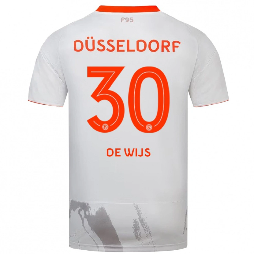 Danxen Kinder Jordy De Wijs #30 Weiß Orange Auswärtstrikot Trikot 2025/26 T-Shirt