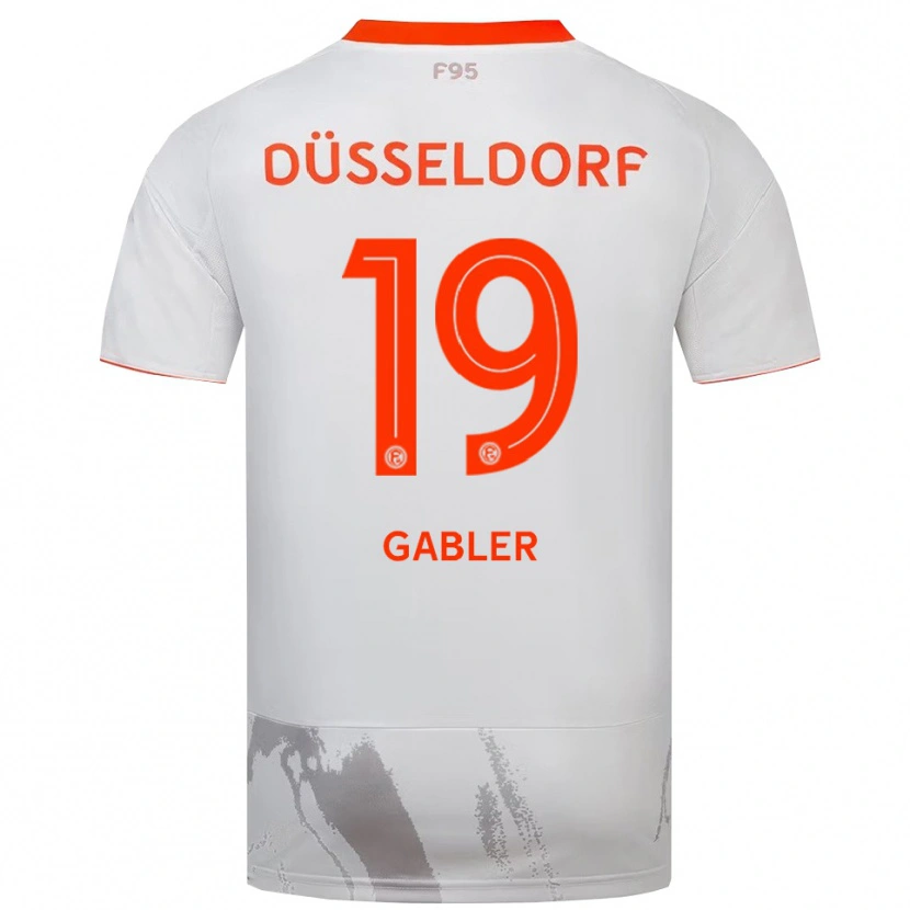 Danxen Kinder Giuliano Gabler #19 Weiß Orange Auswärtstrikot Trikot 2025/26 T-Shirt