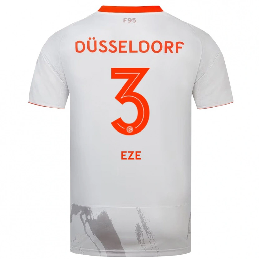 Danxen Kinder Ben Eze #3 Weiß Orange Auswärtstrikot Trikot 2025/26 T-Shirt