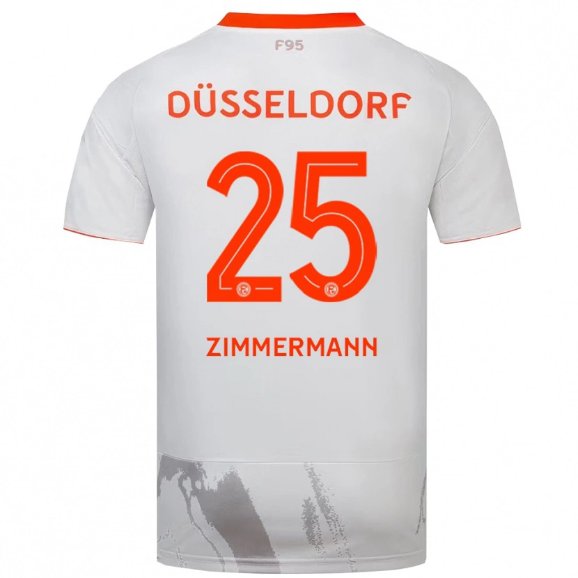Danxen Kinder Matthias Zimmermann #25 Weiß Orange Auswärtstrikot Trikot 2025/26 T-Shirt