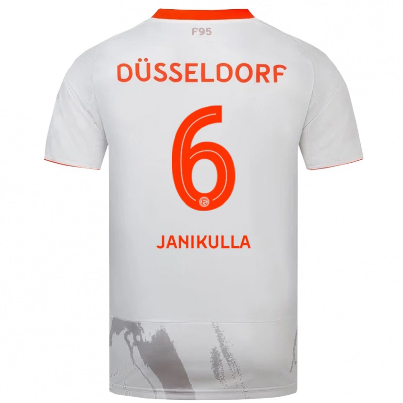 Danxen Kinder Julius Janikulla #6 Weiß Orange Auswärtstrikot Trikot 2025/26 T-Shirt