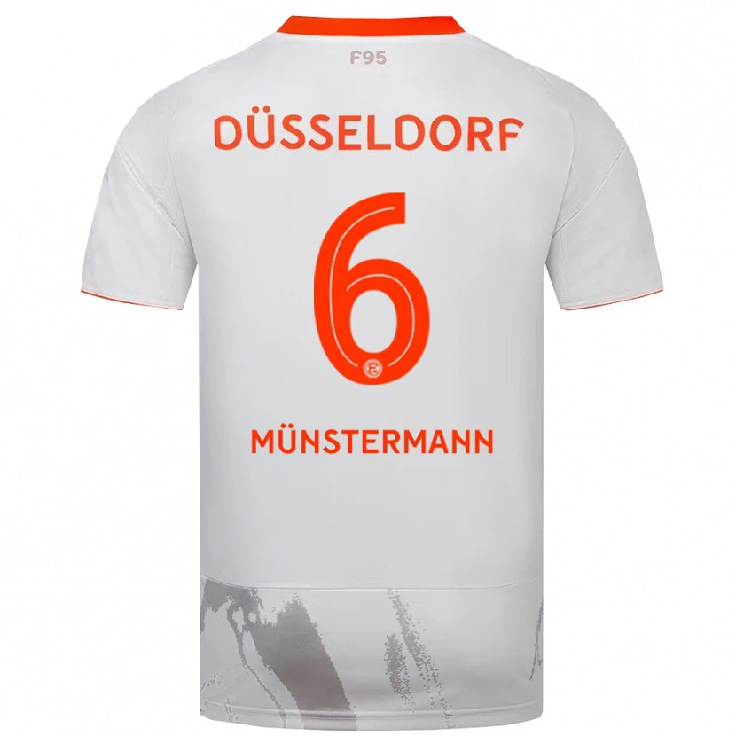 Danxen Kinder Paul Münstermann #6 Weiß Orange Auswärtstrikot Trikot 2025/26 T-Shirt
