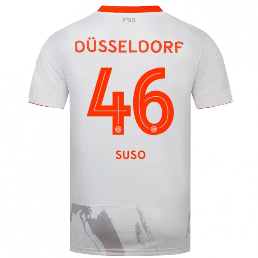 Danxen Kinder Sima Suso #46 Weiß Orange Auswärtstrikot Trikot 2025/26 T-Shirt