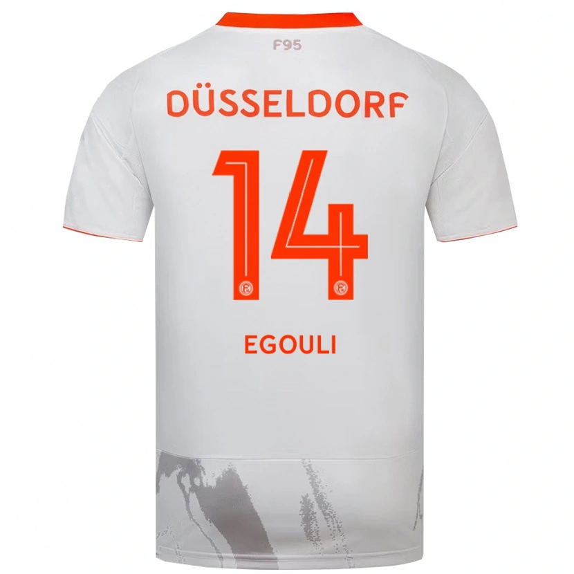 Danxen Kinder Noah Egouli #14 Weiß Orange Auswärtstrikot Trikot 2025/26 T-Shirt