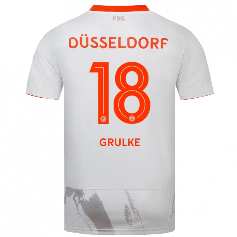 Danxen Kinder Tobias Grulke #18 Weiß Orange Auswärtstrikot Trikot 2025/26 T-Shirt