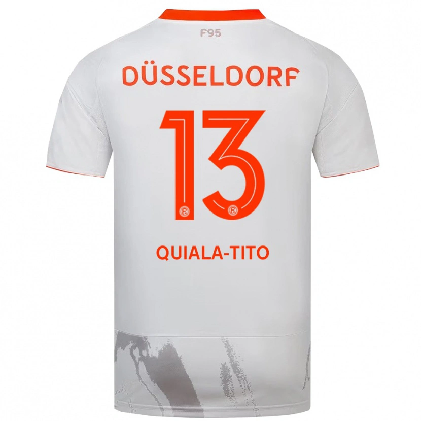 Danxen Kinder Darin Quiala-Tito #13 Weiß Orange Auswärtstrikot Trikot 2025/26 T-Shirt
