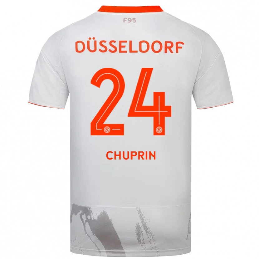 Danxen Kinder Ivan Chuprin #24 Weiß Orange Auswärtstrikot Trikot 2025/26 T-Shirt