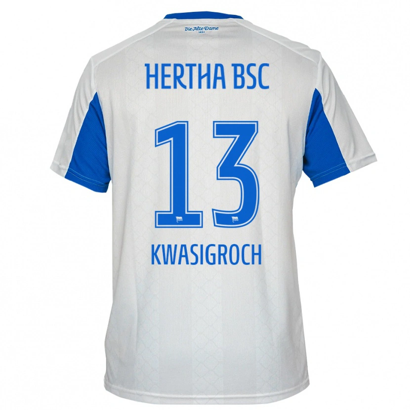 Danxen Kinder Robert Kwasigroch #13 Weiß Blau Auswärtstrikot Trikot 2025/26 T-Shirt