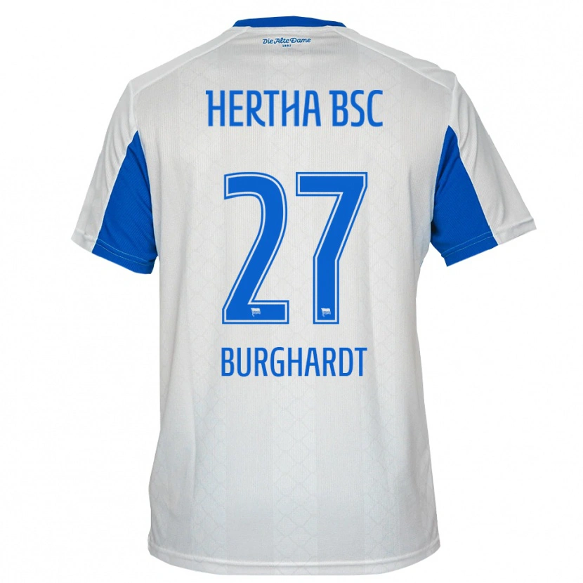 Danxen Kinder Lenina Burghardt #27 Weiß Blau Auswärtstrikot Trikot 2025/26 T-Shirt